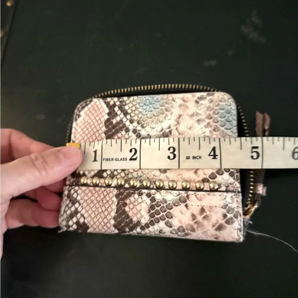 JESSICA SIMPSON Natural Python Pink Small Flap Credit Card - Picture 4 of 5